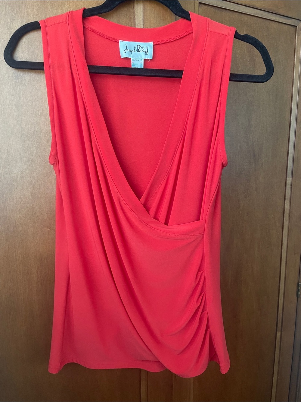 Joseph ribkoff sleeveless tank top red size 10